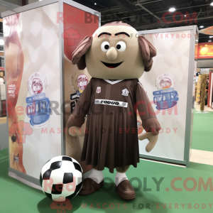 Brown Soccer Goal mascot...