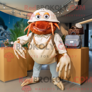 Cream Hermit Crab maskot...