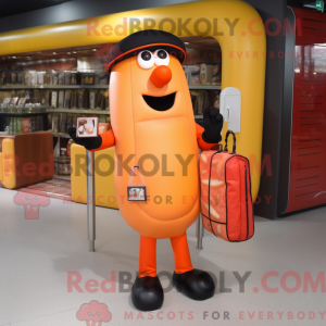 Orange Hot Dog mascot...