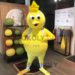 Lemon Yellow Hens mascot...