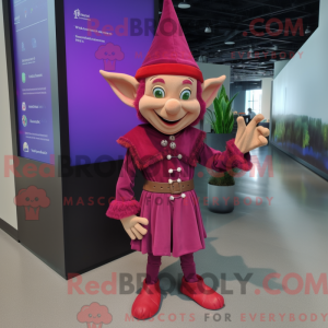 Magenta Elf maskot...