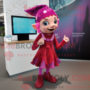 Magenta Elf maskot...