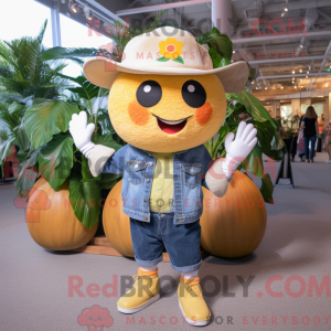 Beige Grapefrugt maskot...