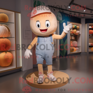 Beige Grapefrugt maskot...