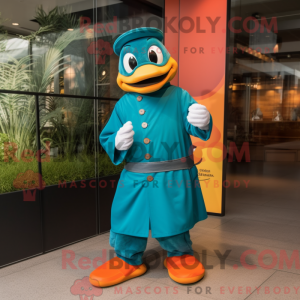 Teal Mandarin mascot...