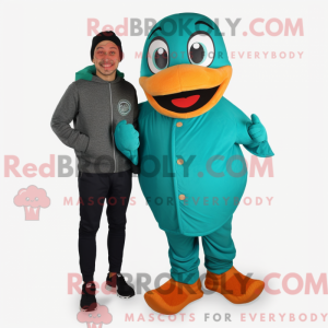Teal Mandarin mascot...