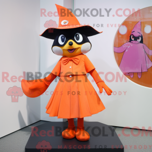 Orange Bat mascot costume...