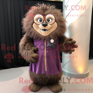 Brun Porcupine maskot...