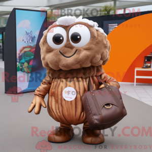 Brown Oyster mascot costume...