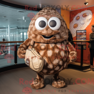Brown Oyster mascot costume...