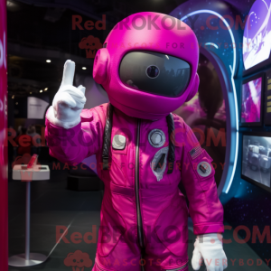 Magenta Astronaut maskot...