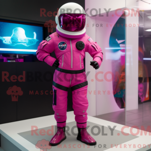 Magenta Astronaut maskot...