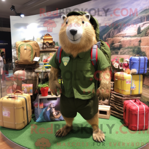 Olive Capybara mascot...