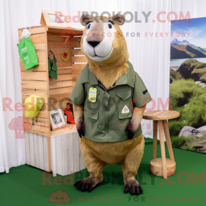 Olive Capybara mascot...