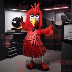 Red Rooster mascot costume...