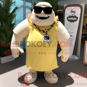 Krémová postava maskota...