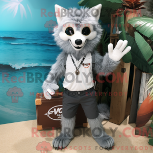 Silver Fox-maskotdraktfigur...