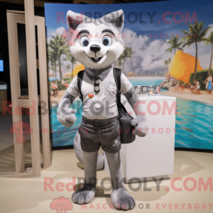Silver Fox-maskotdraktfigur...