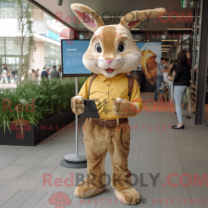 Gold Wild Rabbit mascot...