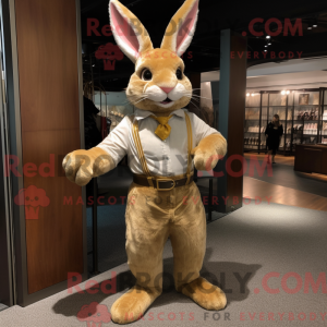Gold Wild Rabbit mascot...