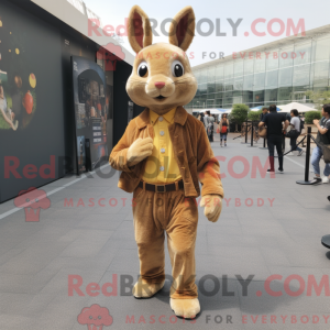 Gold Wild Rabbit mascot...