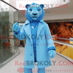 Sky Blue Smilodon mascot...