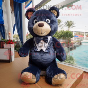 Navy Teddy Bear mascot...