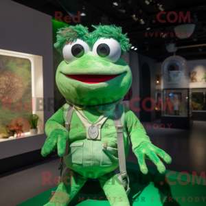 Green Frog mascot costume...