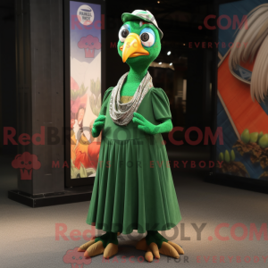 Grøn fasan maskot kostume...