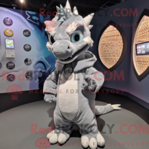 Grauer Drache Maskottchen...