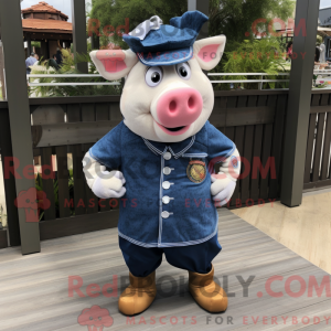 Navy Pig mascot costume...