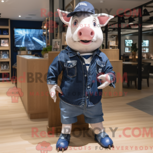 Navy Pig mascot costume...