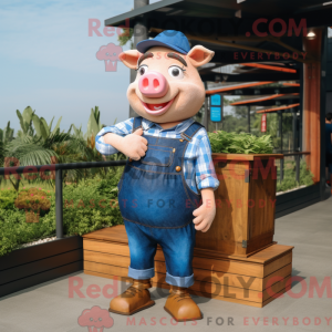 Navy Pig-maskotdraktfigur...
