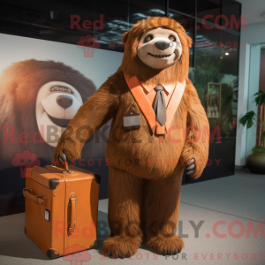 Rust Giant Sloth mascot...