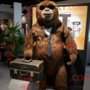 Rust Giant Sloth mascot...