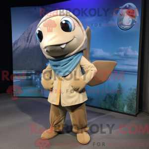 Tan Swordfish mascot...