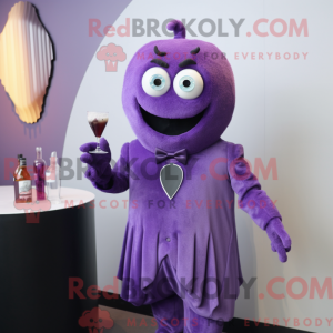 Purple Ghost mascot costume...