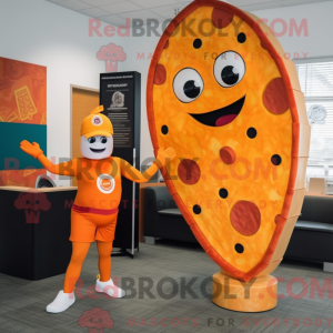 Orange Pizza Slice mascot...
