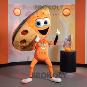 Orange Pizza Slice mascot...