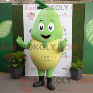 Green Mango mascot costume...
