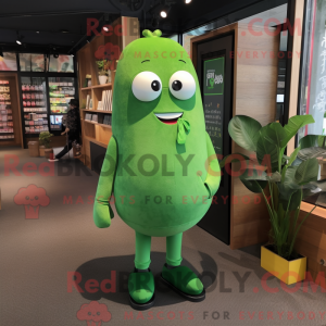 Green Mango mascot costume...