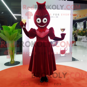 Maroon Hourglass maskot...