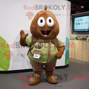 Brown Pear mascot costume...
