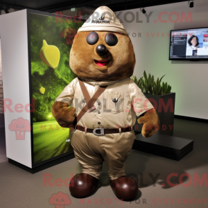 Brown Pear mascot costume...