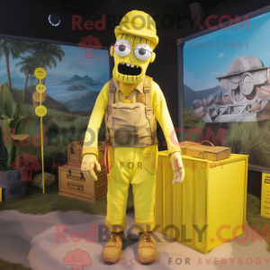 Geel kerkhofmascottekostuum...