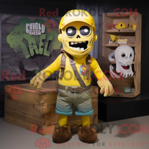Gul graveyard maskot drakt...