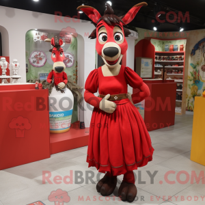 Red Donkey mascot costume...