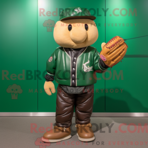 Green Baseball Glove mascot...