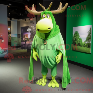 Lime Green Elk mascot...