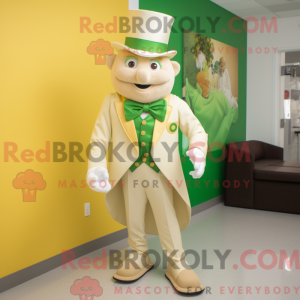 Cream Leprechaun mascot...